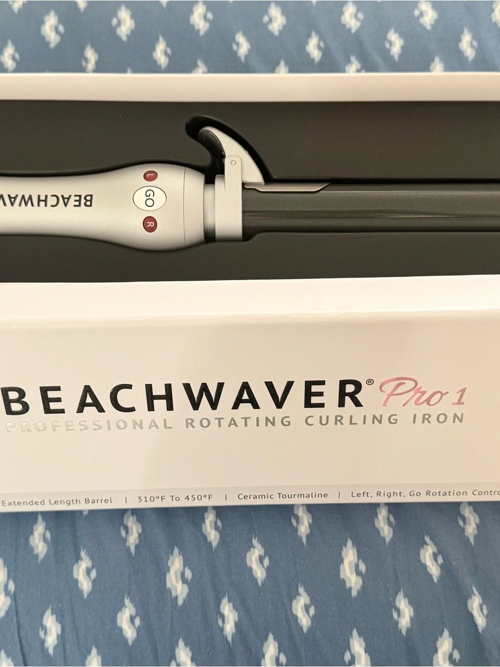 The Beachwaver Co. Pro 1 Rotating Curling Iron - Silver & Black